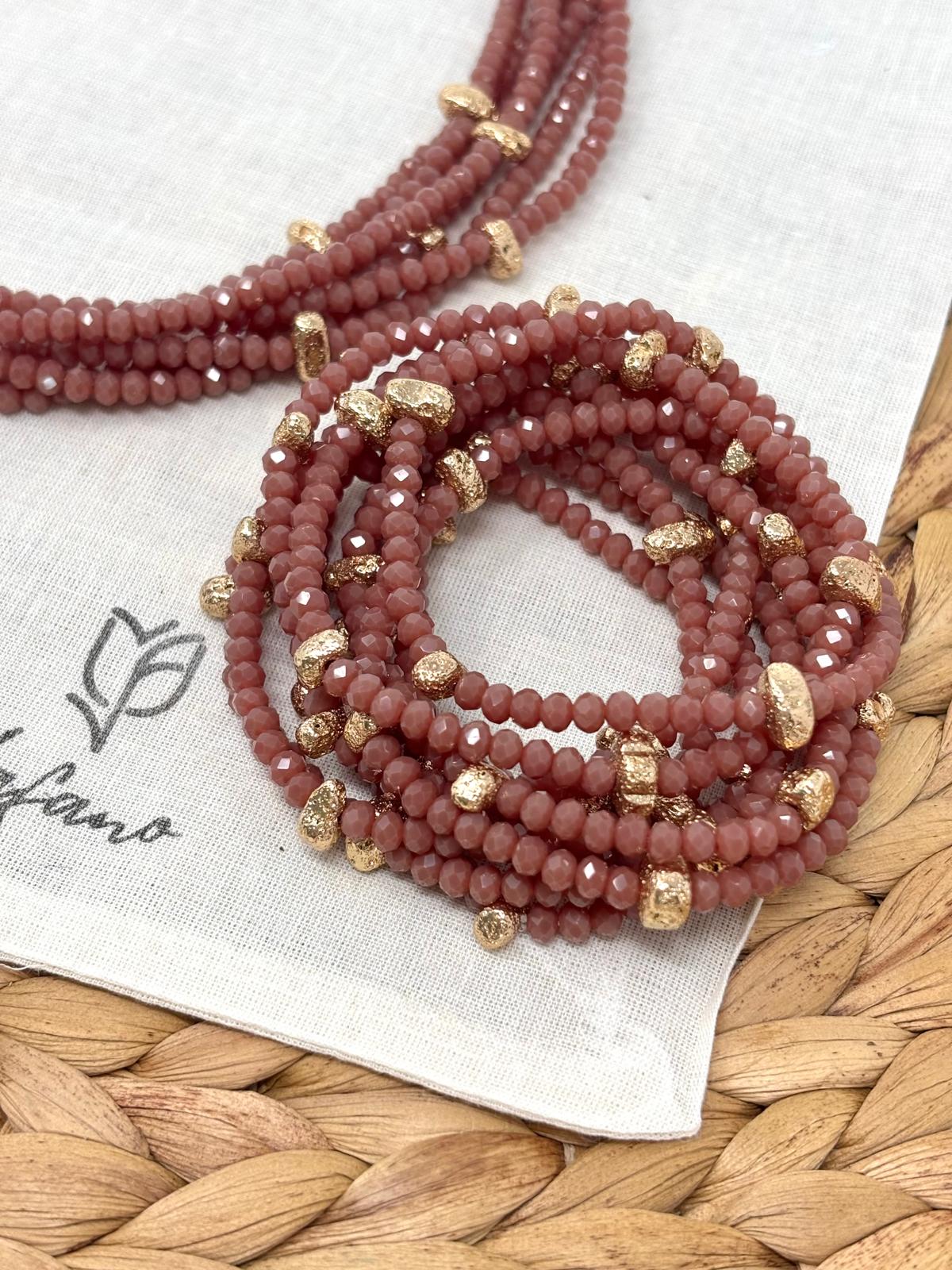 Dusty Rose Bracelets Set
