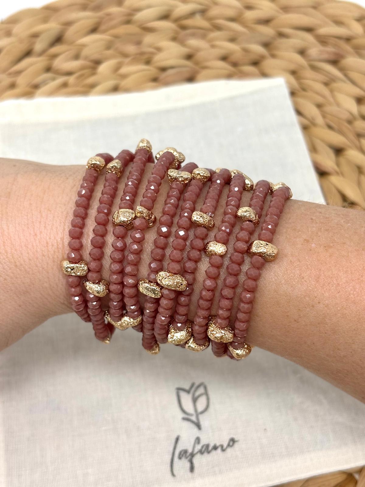 Dusty Rose Bracelets Set