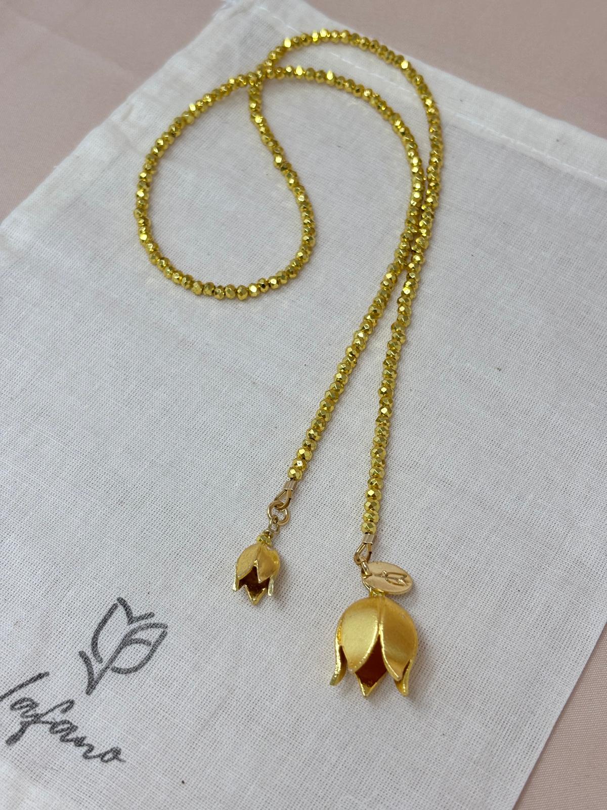 Gold Tulip Loop Bag Charm
