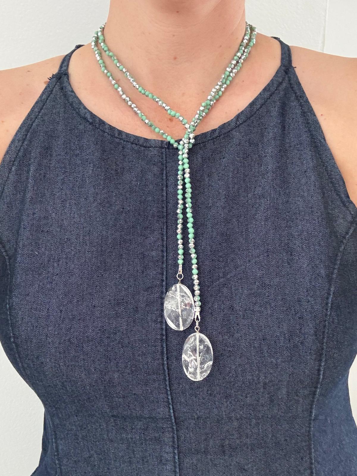 Turquoise & Silver Lariat