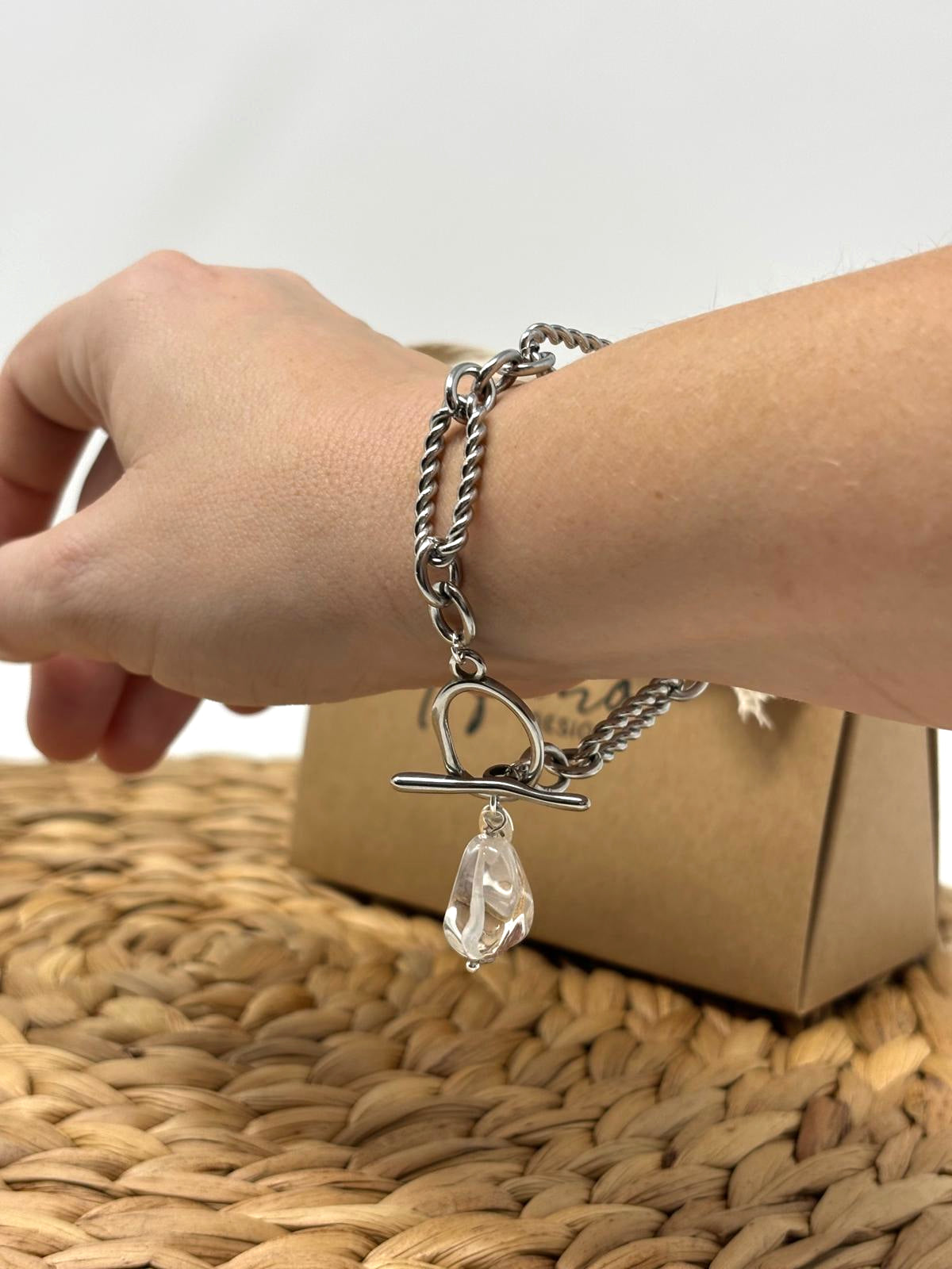 Catena Quartz Silver Toned Bracelet image 1