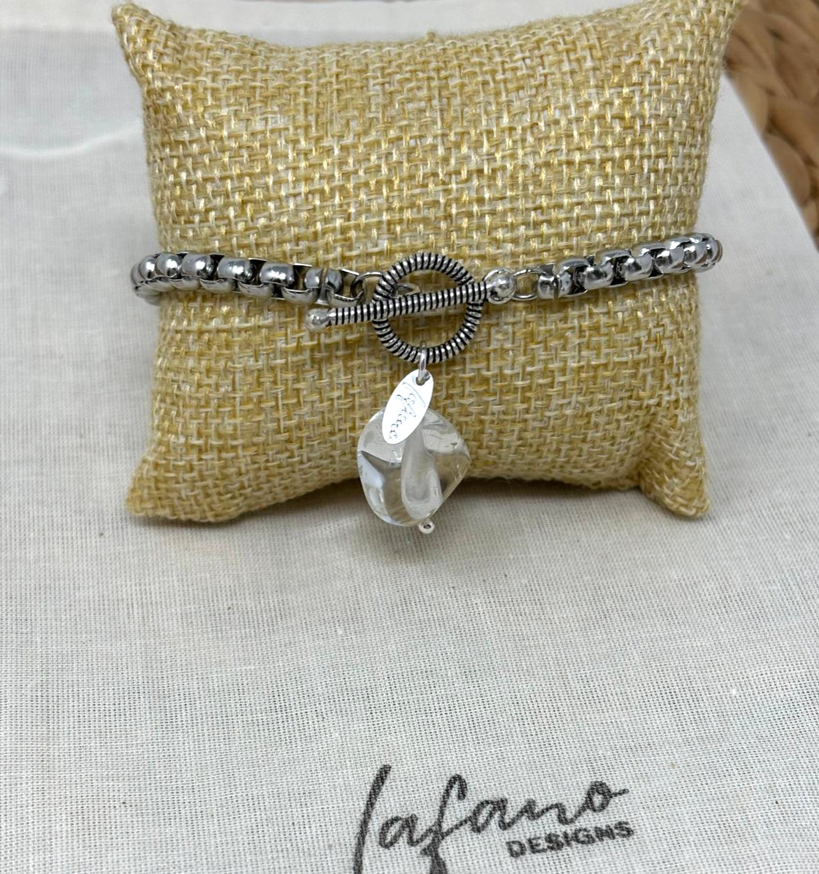 Box Chain Stainless Steel Charm Bracelet image 4