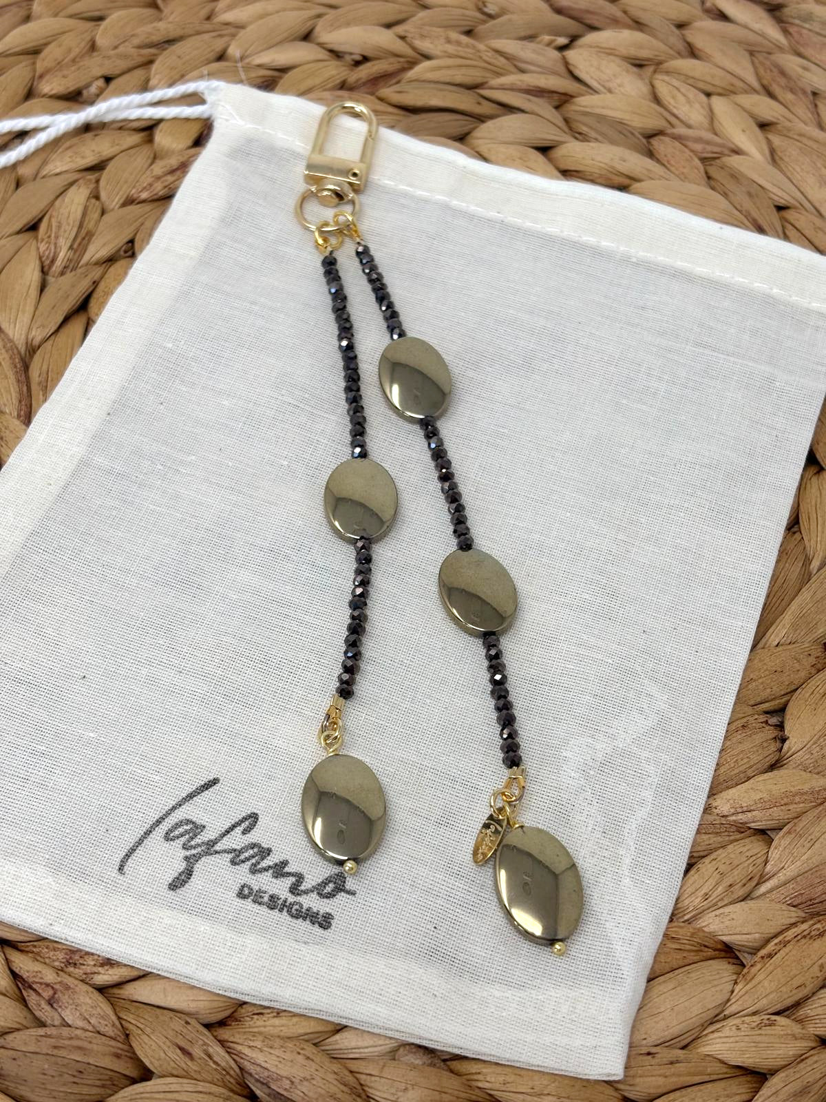Hematite Bag Charm image 0