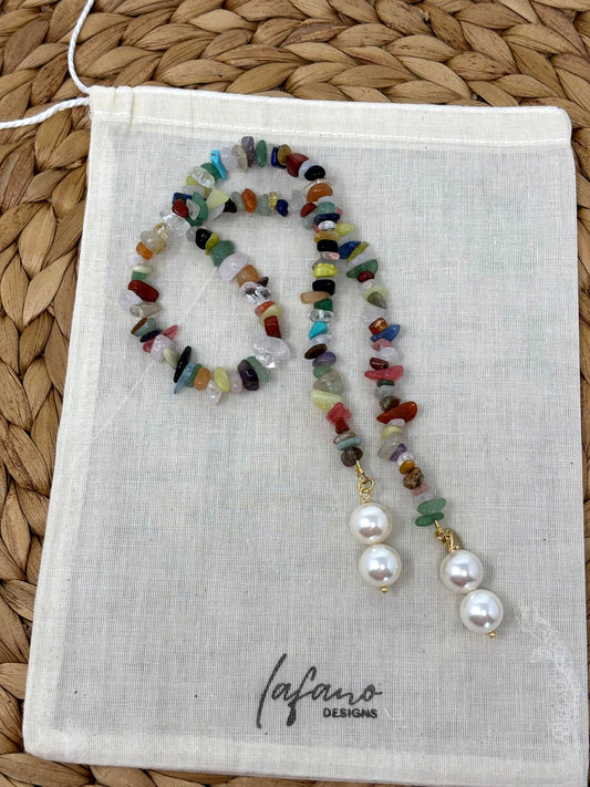 Quartz Multi-color Loop Bag Charm image 0