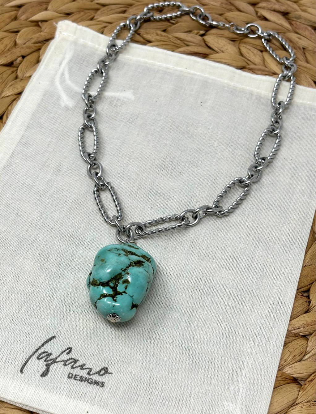 Catena Turquoise Silver Plated Necklace image 1