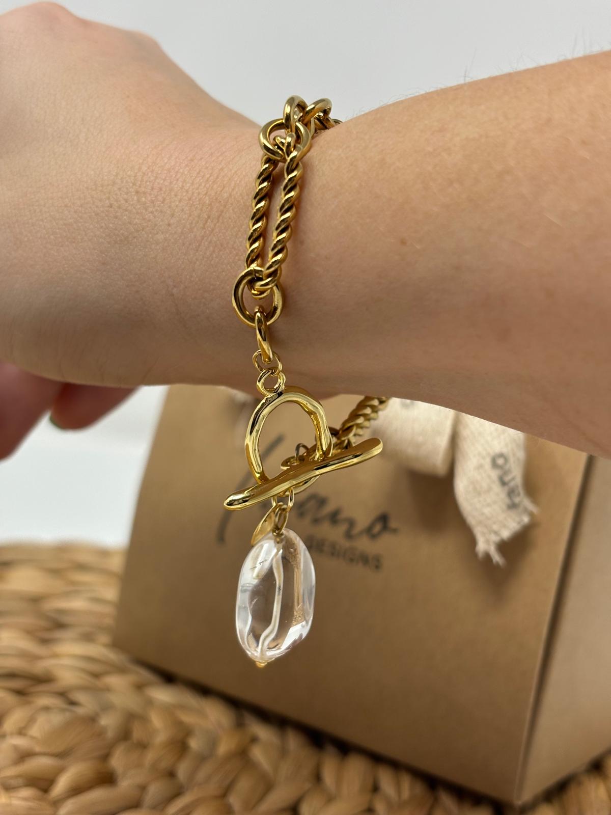 Catena Quartz Gold Plated Bracelet image 1