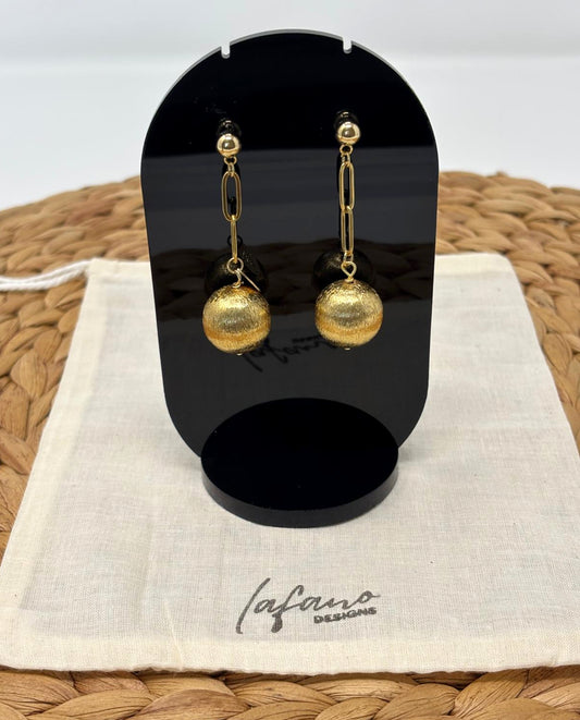 Gold Ball Earrings image 0