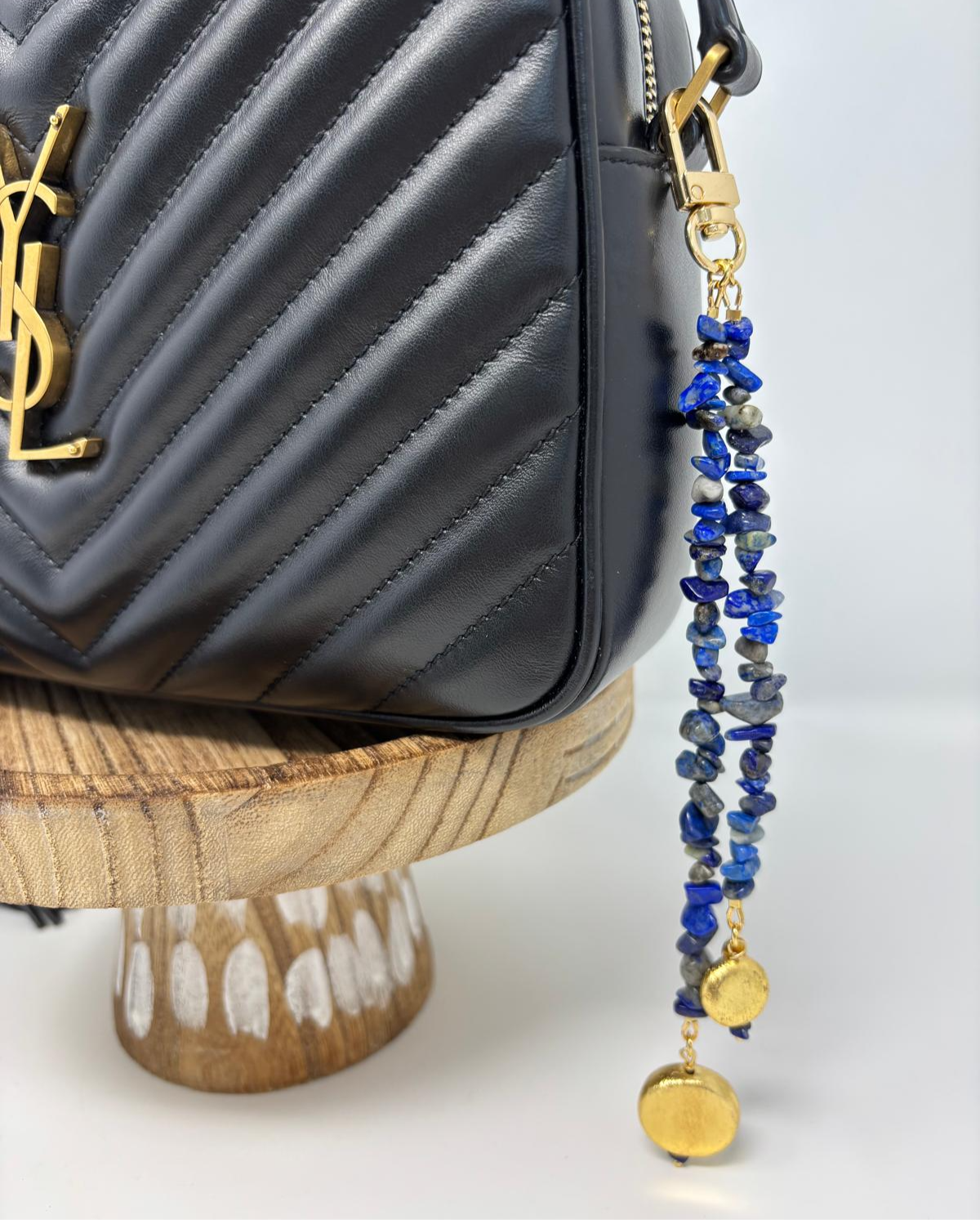Azure & Gold Bag Charm image 2