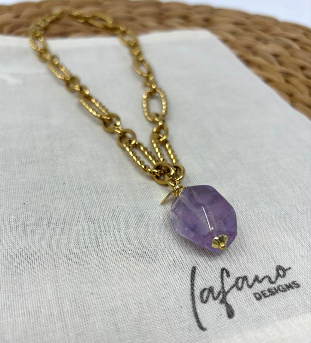 Catena Amethyst Gold Plated Necklace image 2