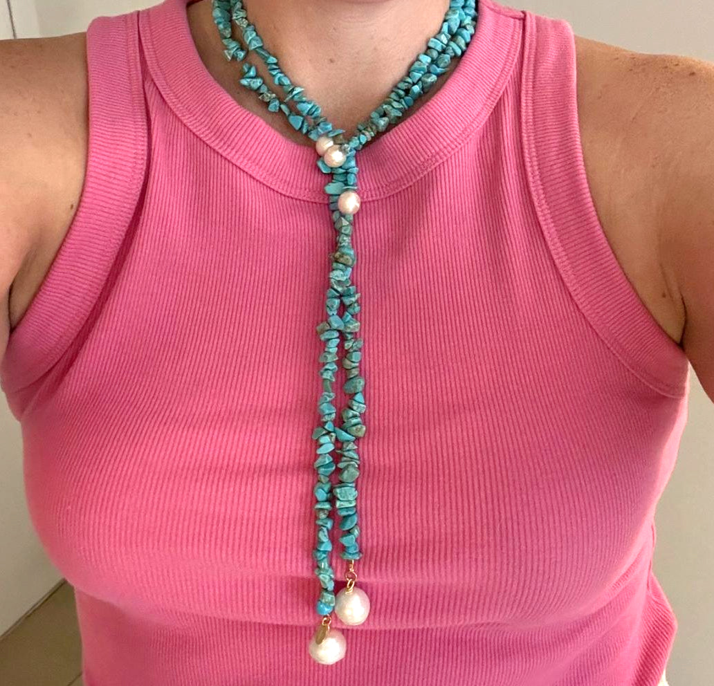 Capri Turquoise Lariat image 2