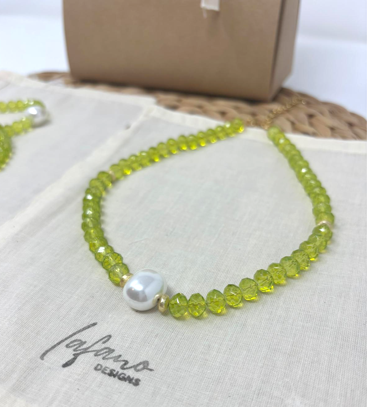 Appletini Crystal Necklace image 0