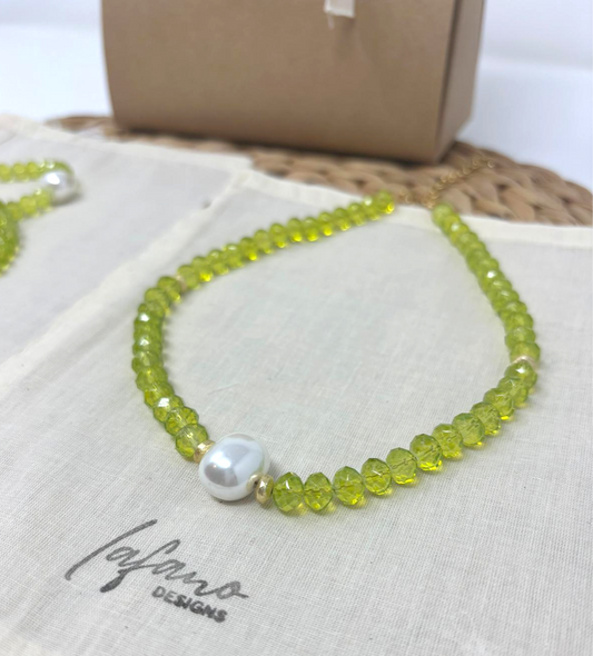 Appletini Crystal Necklace image 0