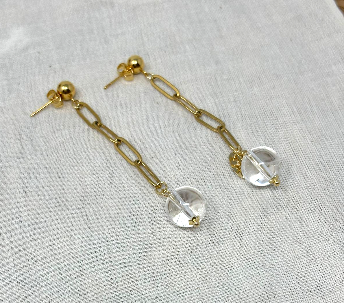 Quartz Crystal Dangle Earrings image 2