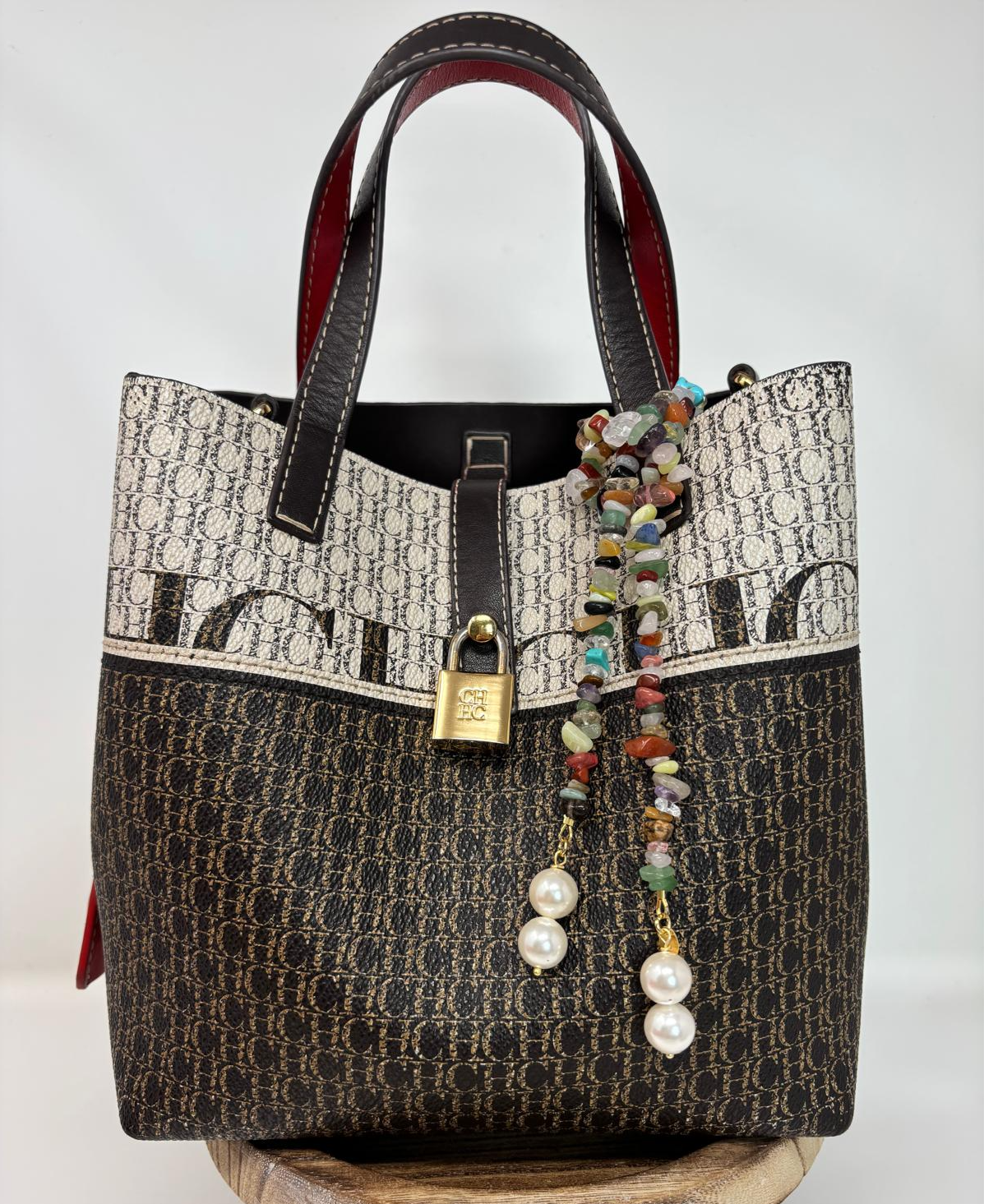 Quartz Multi-color Loop Bag Charm image 1