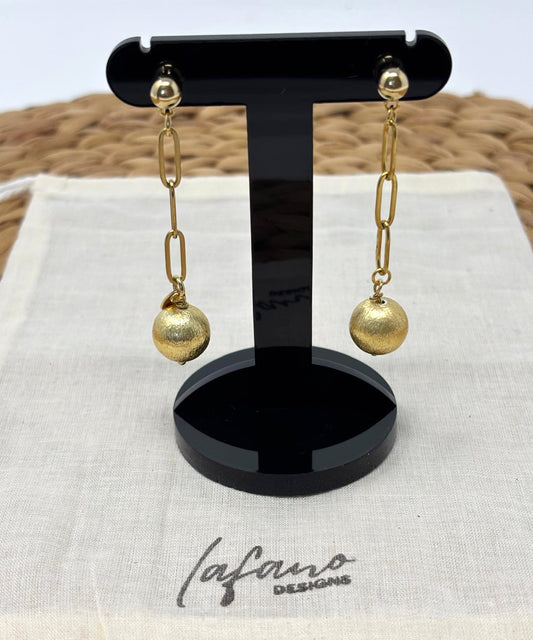 Small Gold Ball Earrings image 0