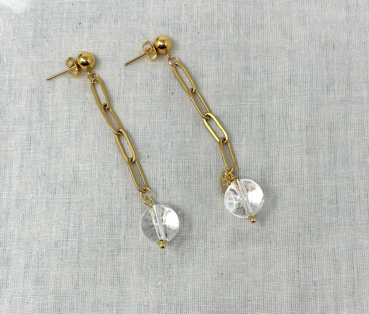Quartz Crystal Dangle Earrings image 3