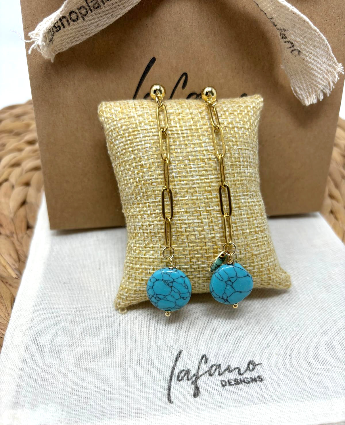 Turquoise Dangle Earrings image 0