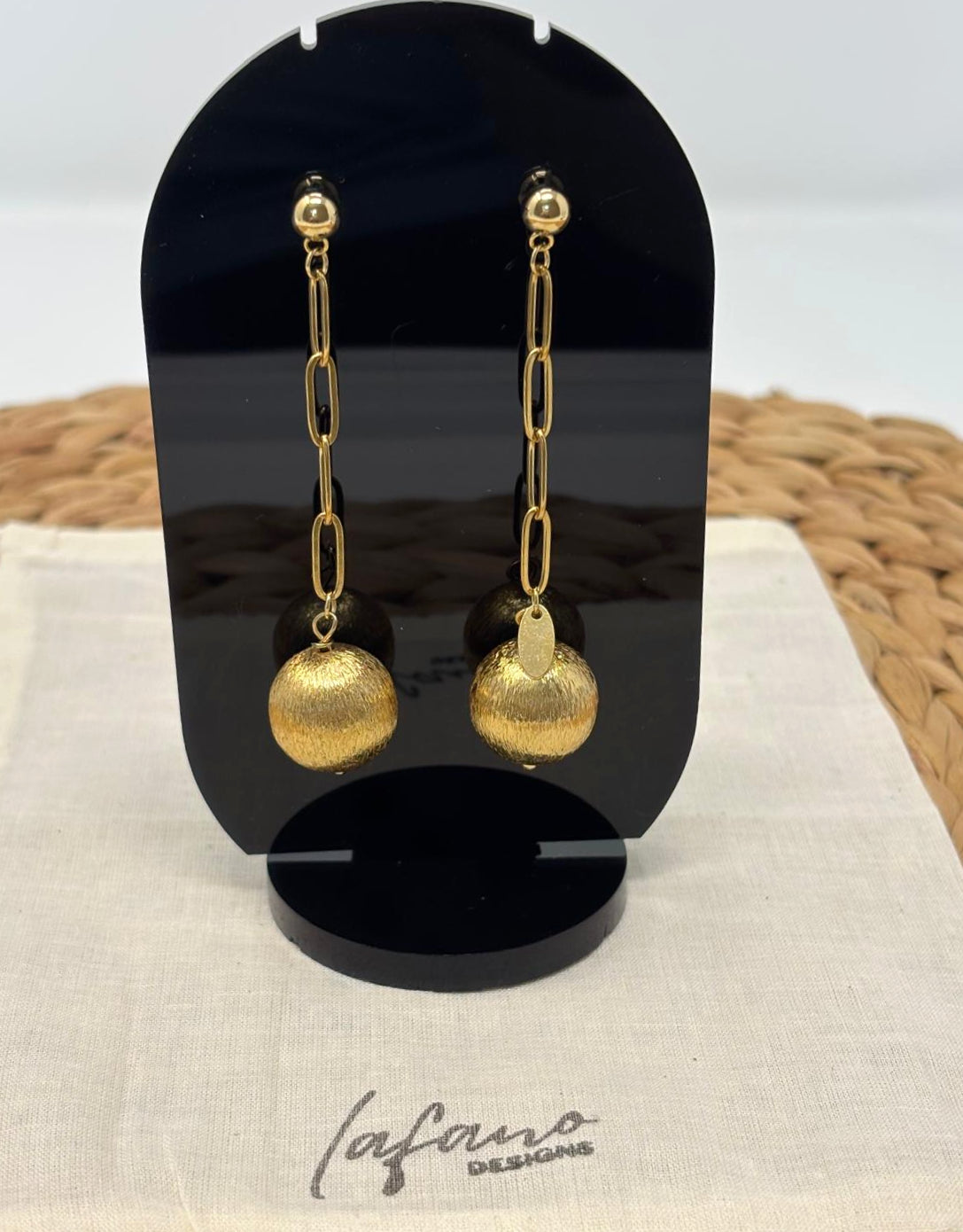 Gold Ball Earrings image 1
