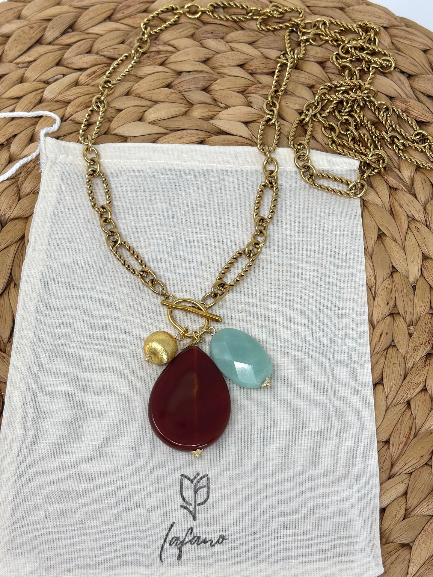 Catena Amazonite Charm Necklace