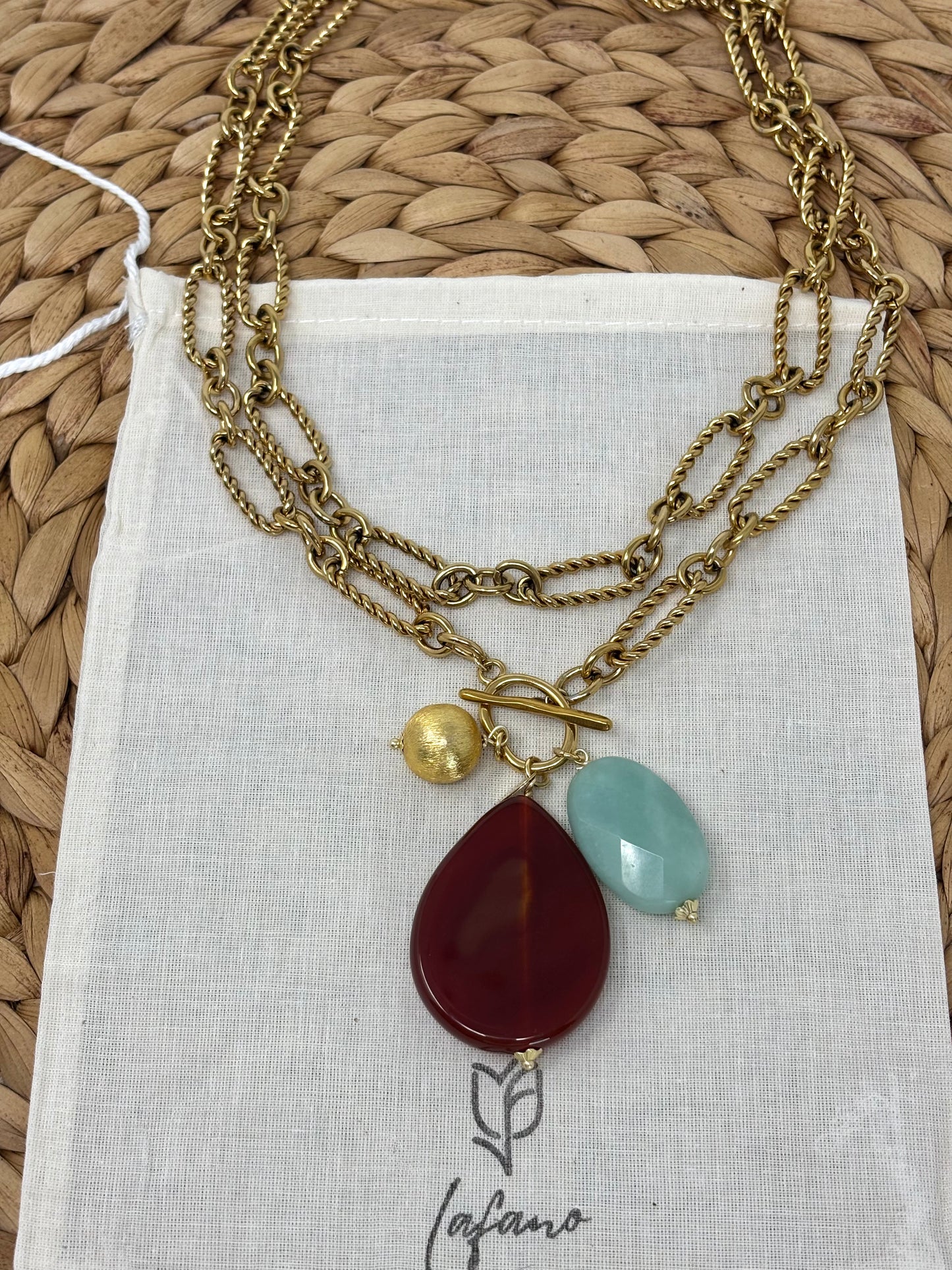 Catena Amazonite Charm Necklace