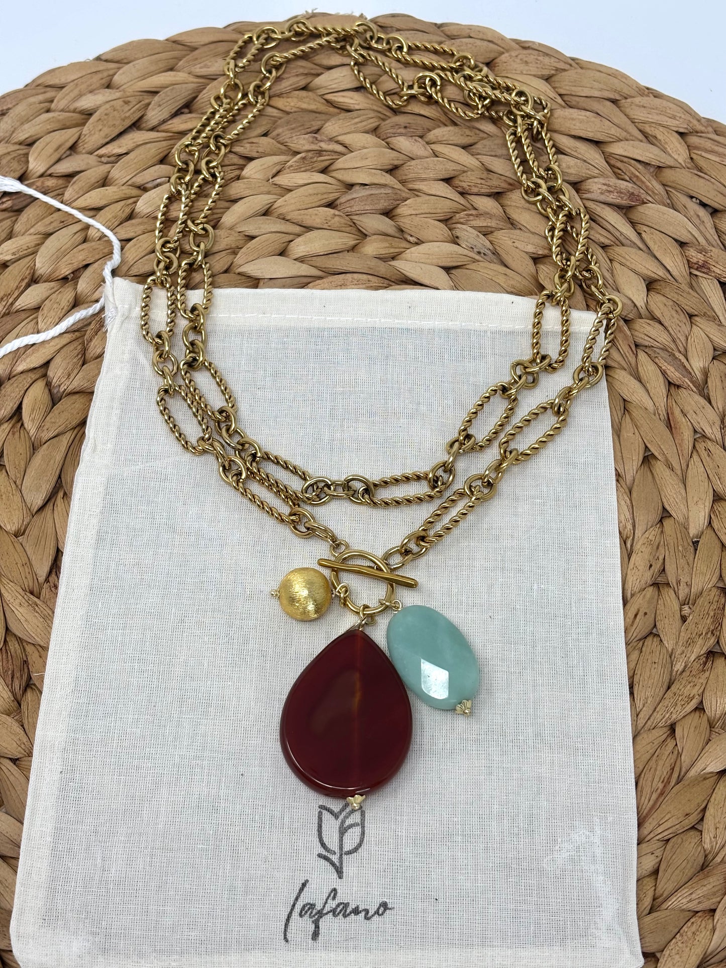 Catena Amazonite Charm Necklace