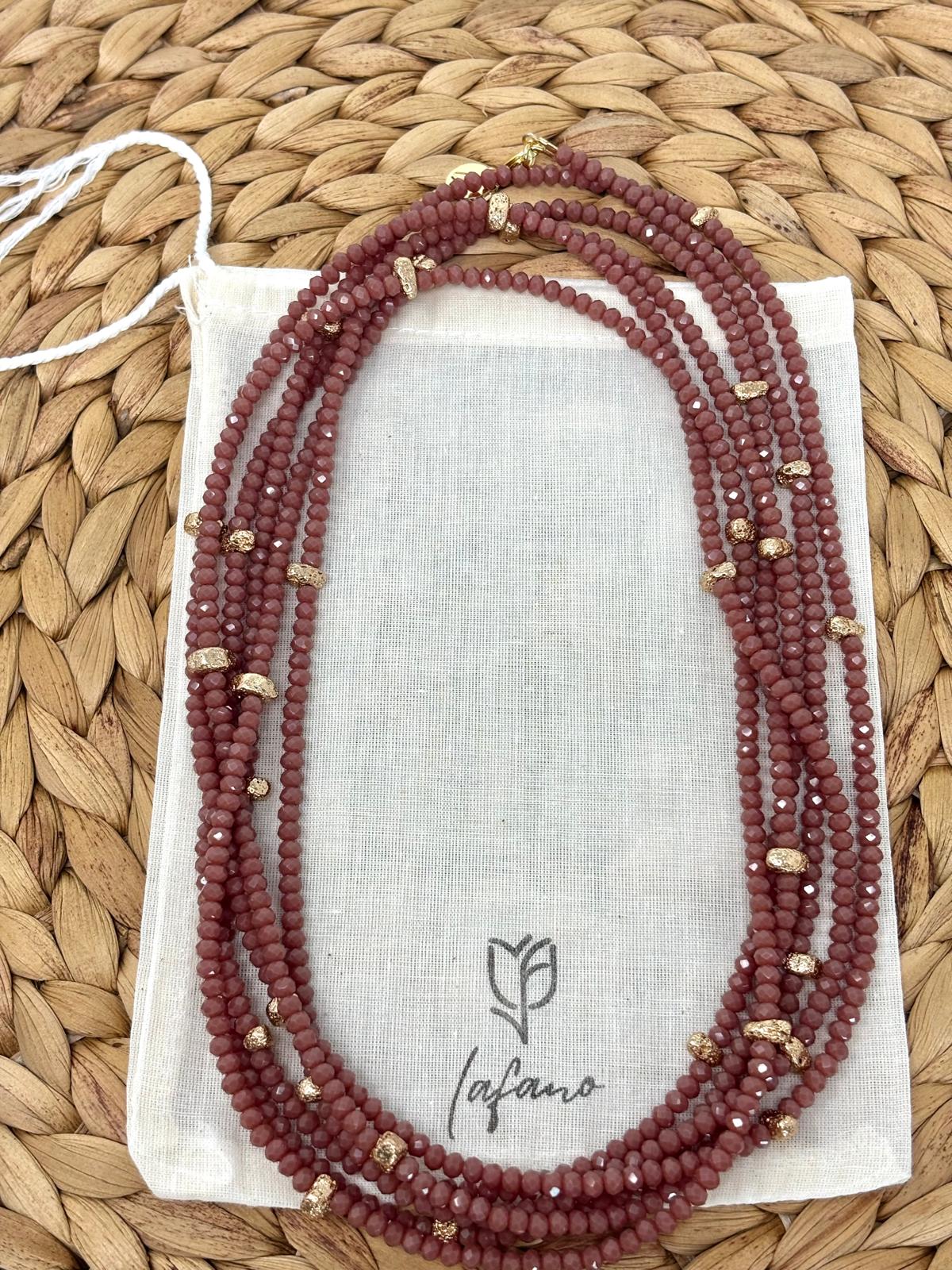 Dusty Rose Infinity Necklace