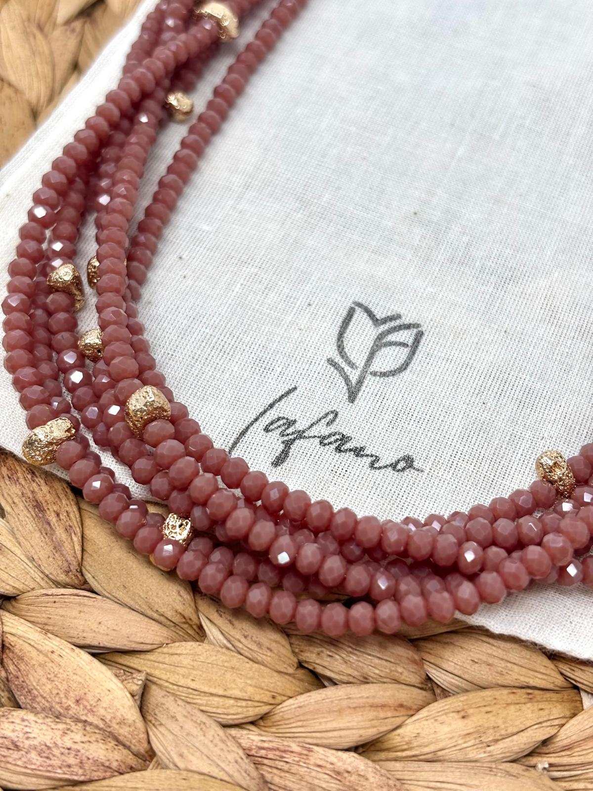 Dusty Rose Infinity Necklace