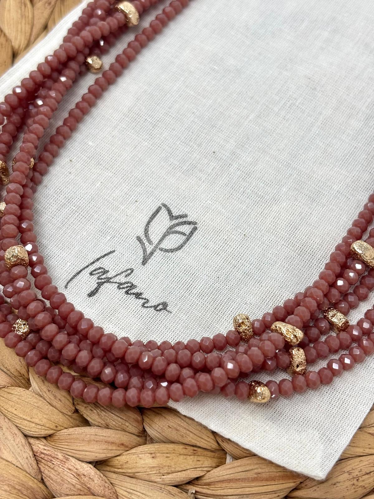 Dusty Rose Infinity Necklace