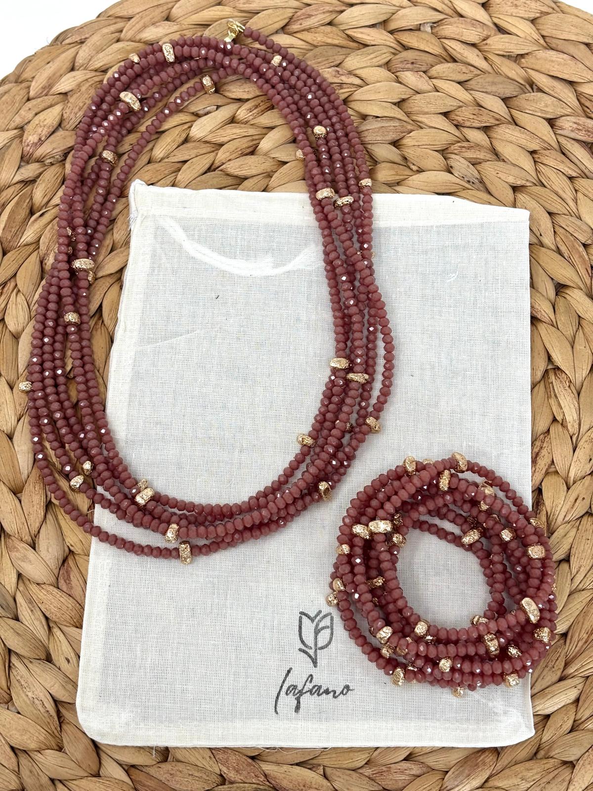 Dusty Rose Bracelets Set