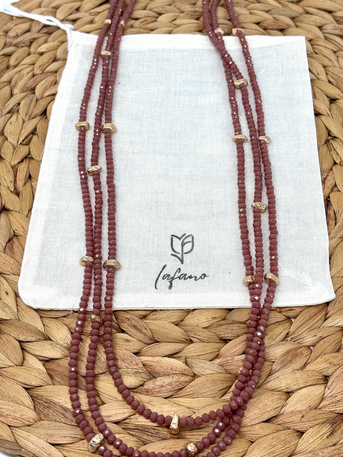 Dusty Rose Infinity Necklace