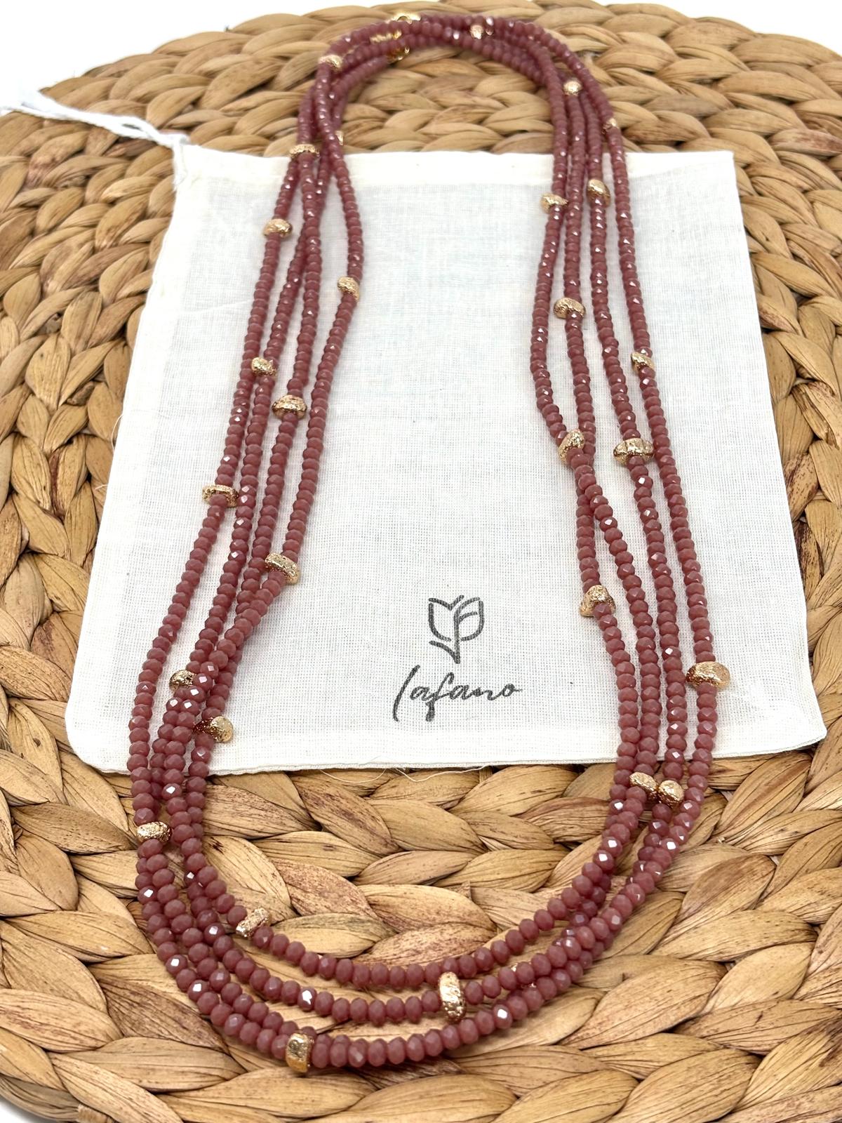Dusty Rose Infinity Necklace