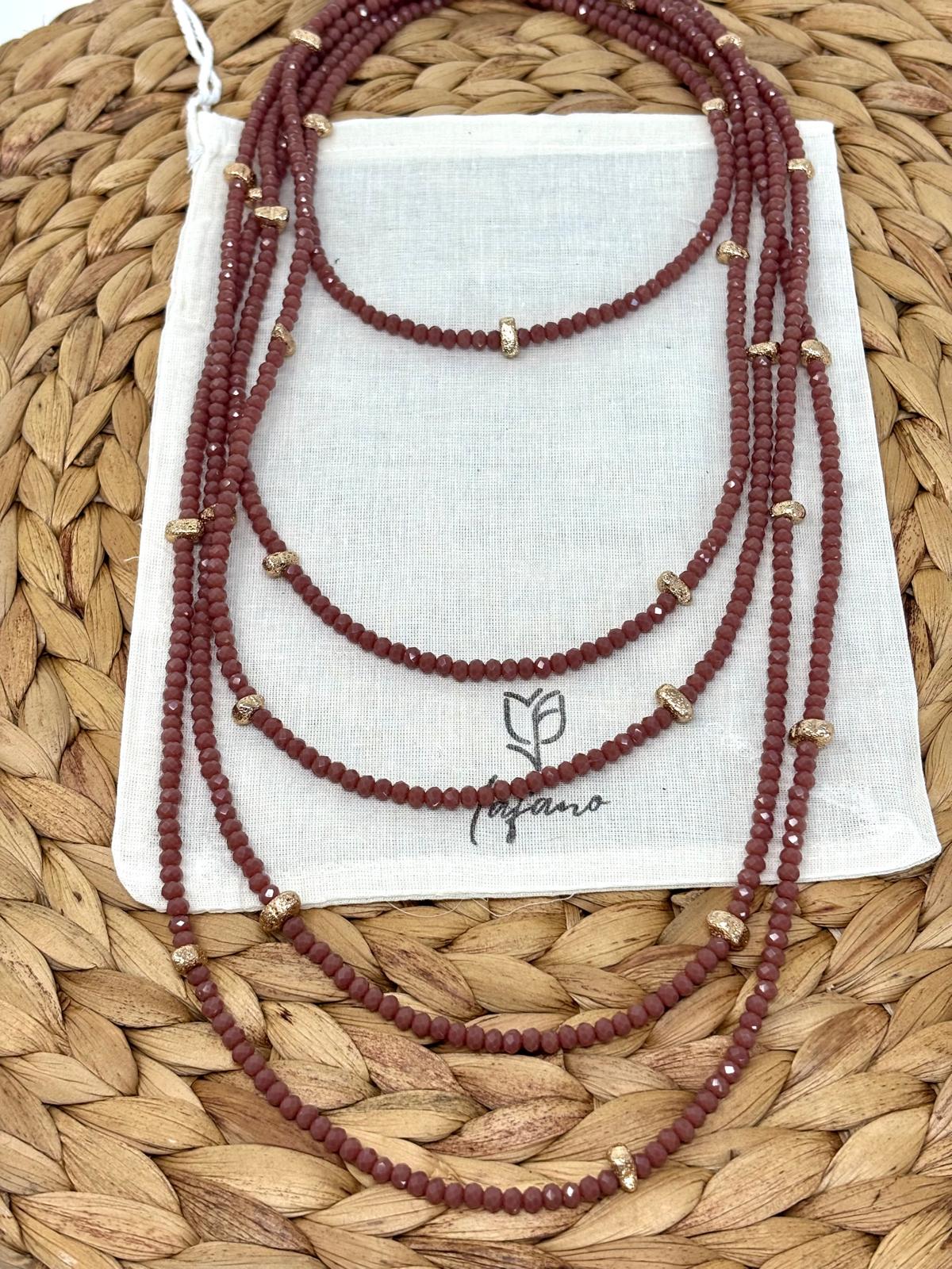 Dusty Rose Infinity Necklace