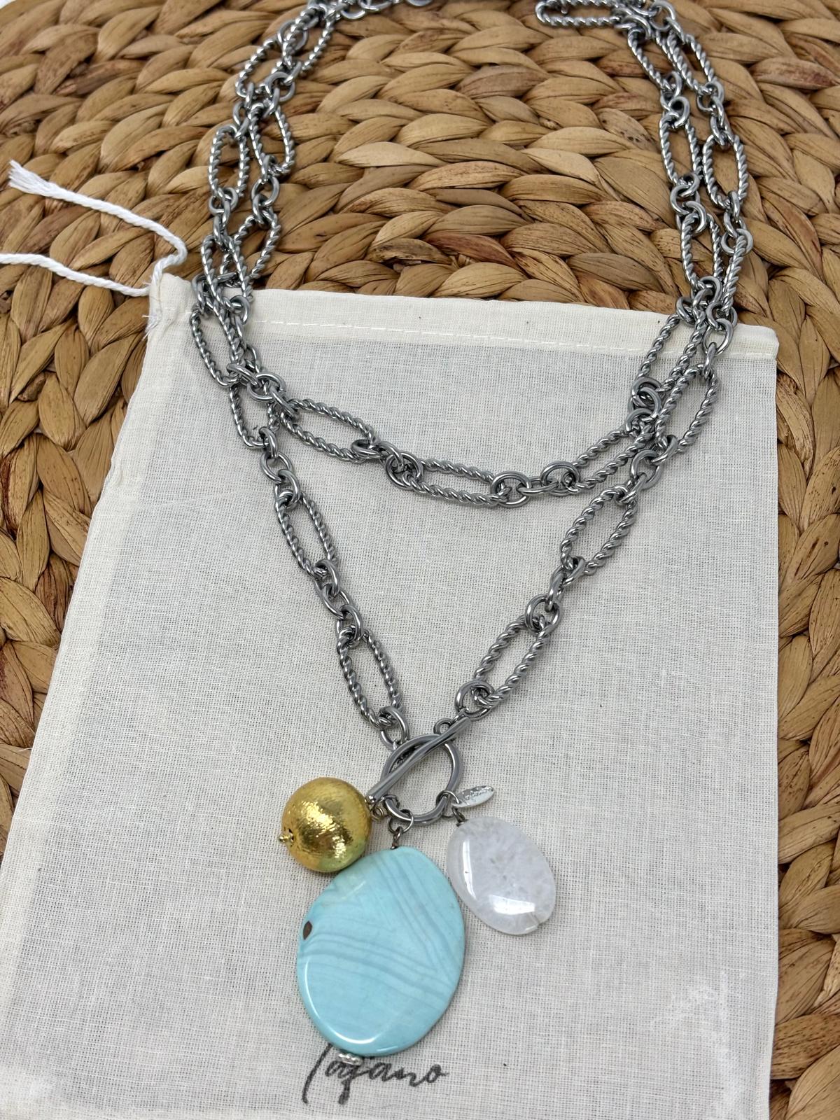 Catena Turquoise Charm Necklace