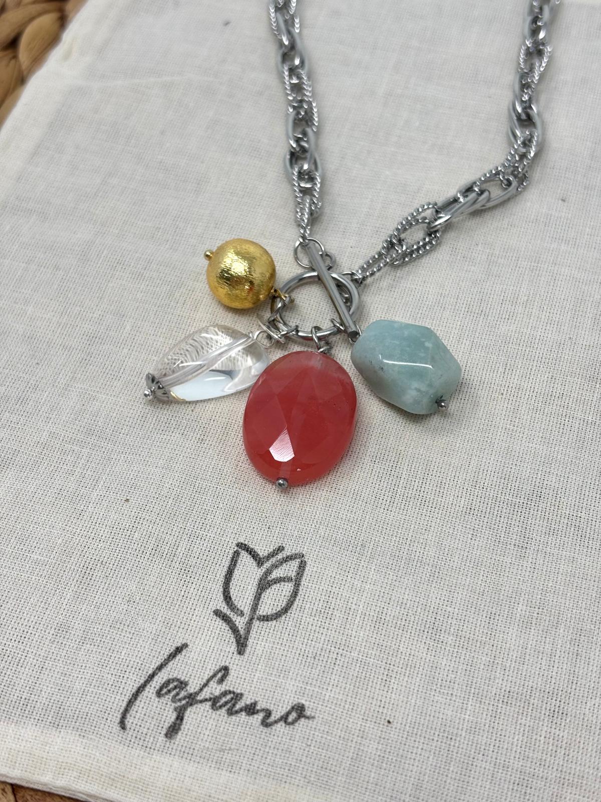 Catena Cherry Quartz Charm Necklace