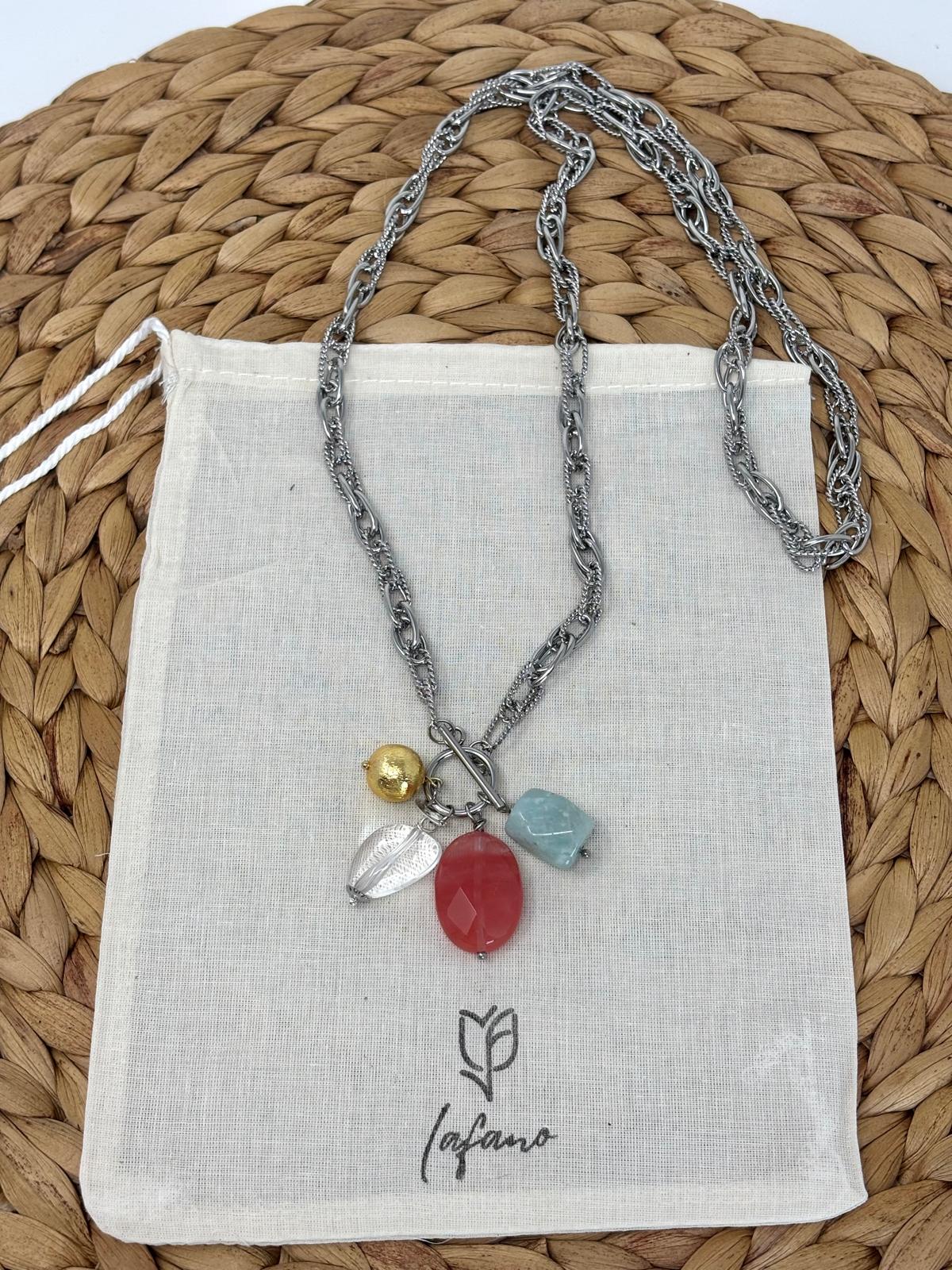 Catena Cherry Quartz Charm Necklace