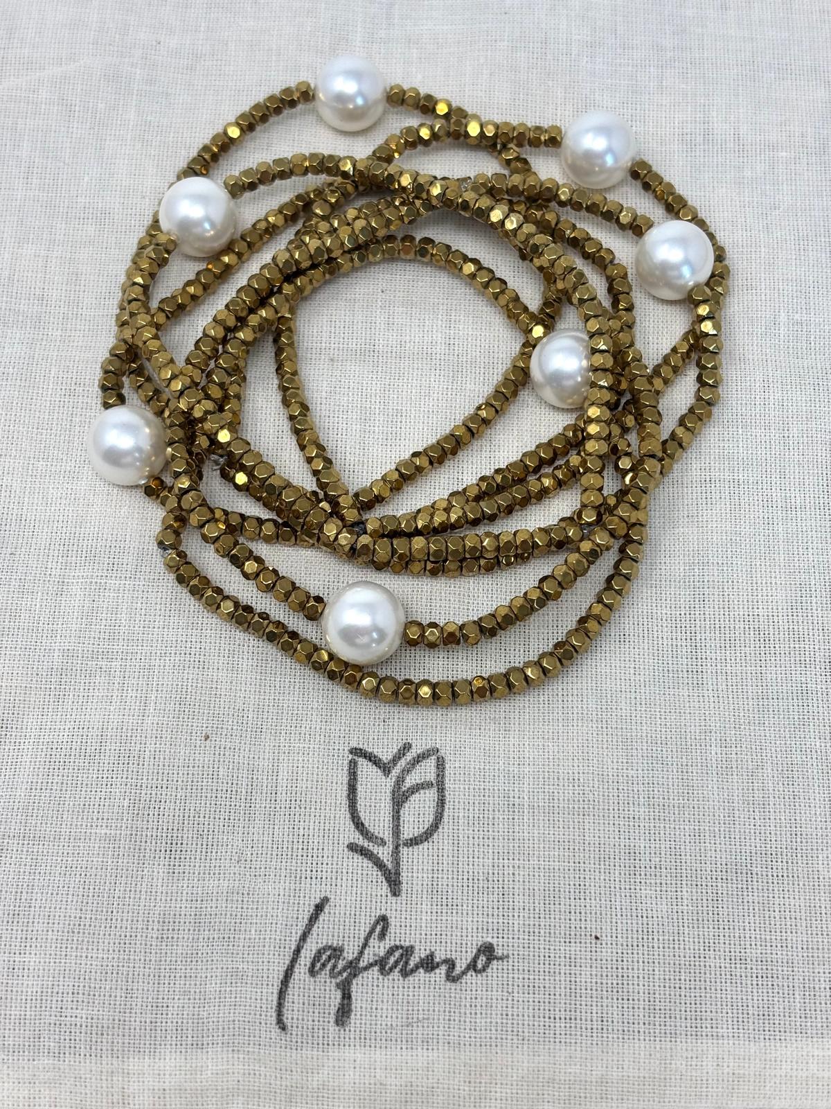 Hematite & Pearl Bracelets