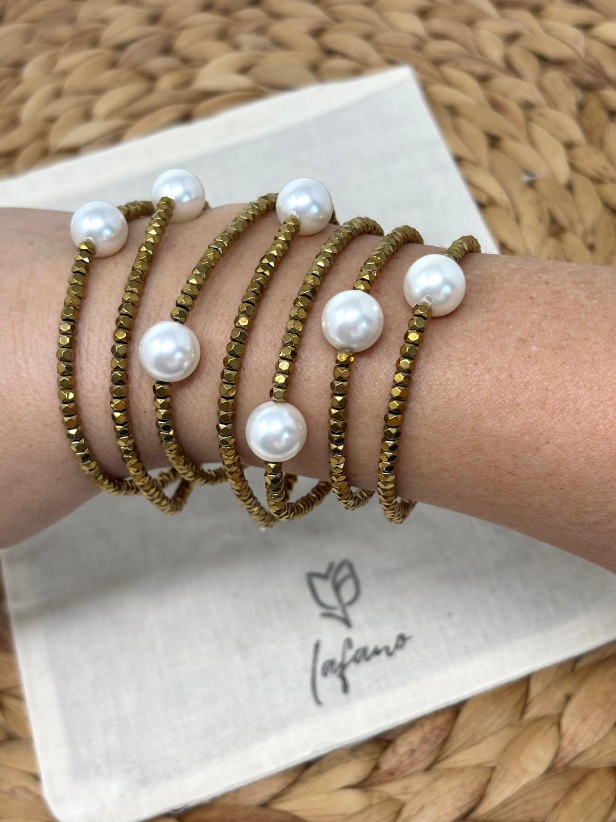 Hematite & Pearl Bracelets