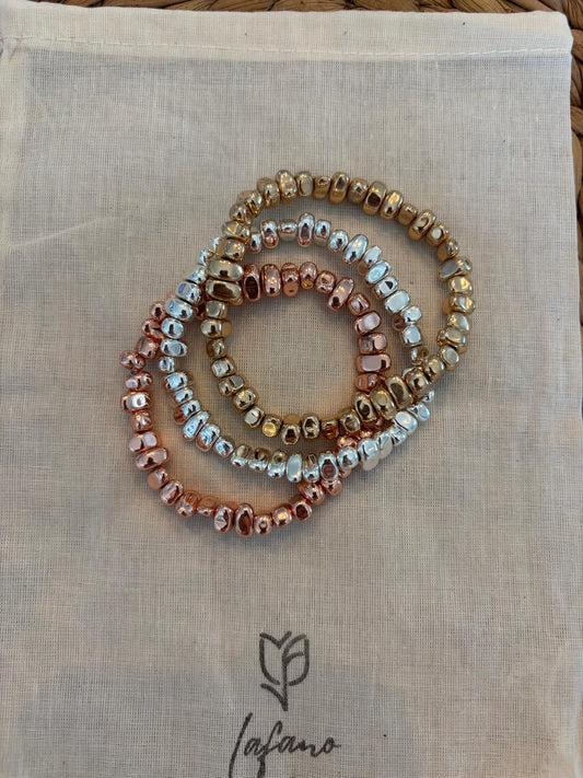 Trinity Hematite Bracelets