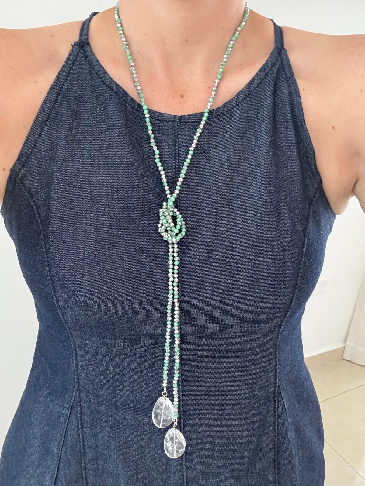 Turquoise & Silver Lariat