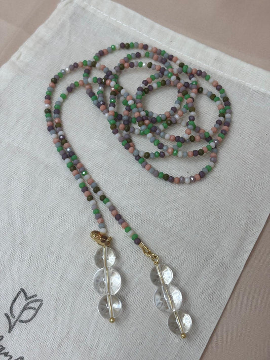 Pastels & Quartz Lariat