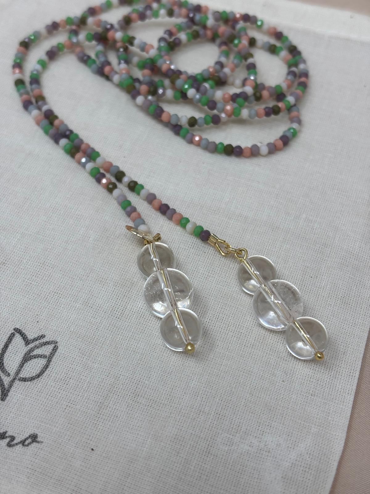 Pastels & Quartz Lariat