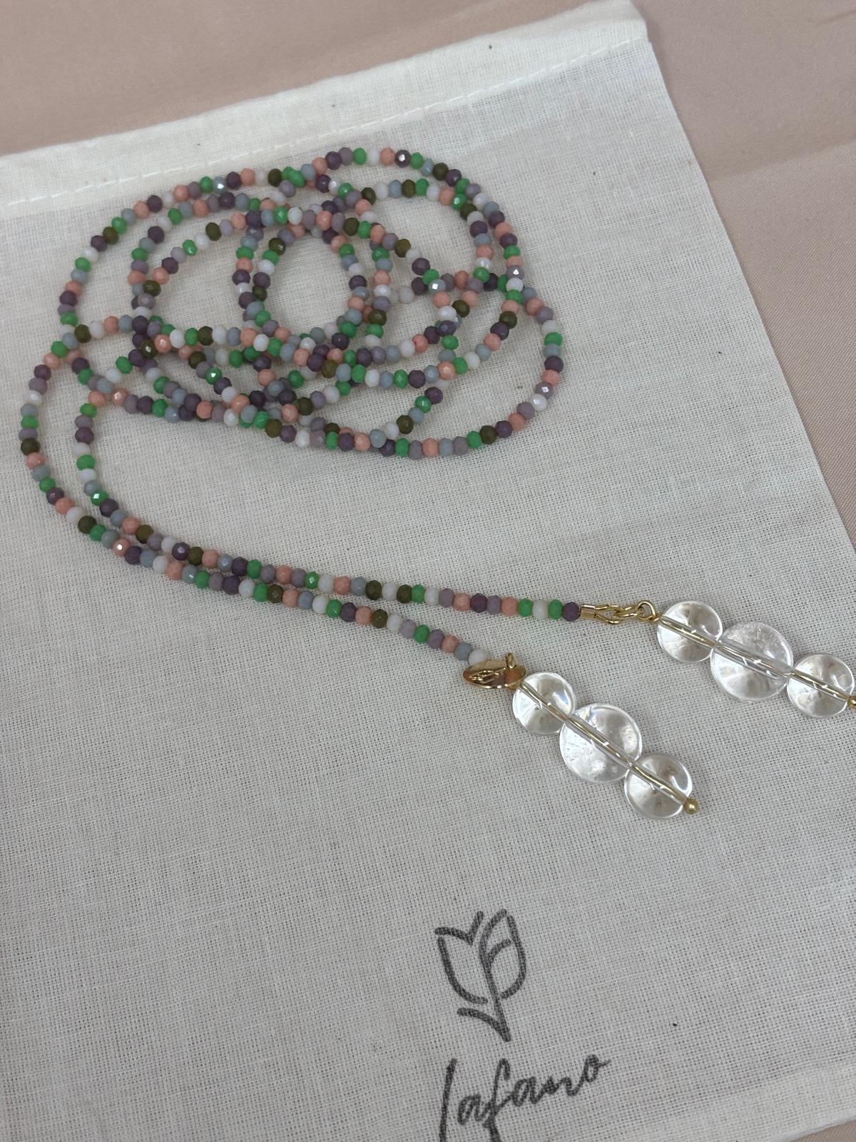 Pastels & Quartz Lariat