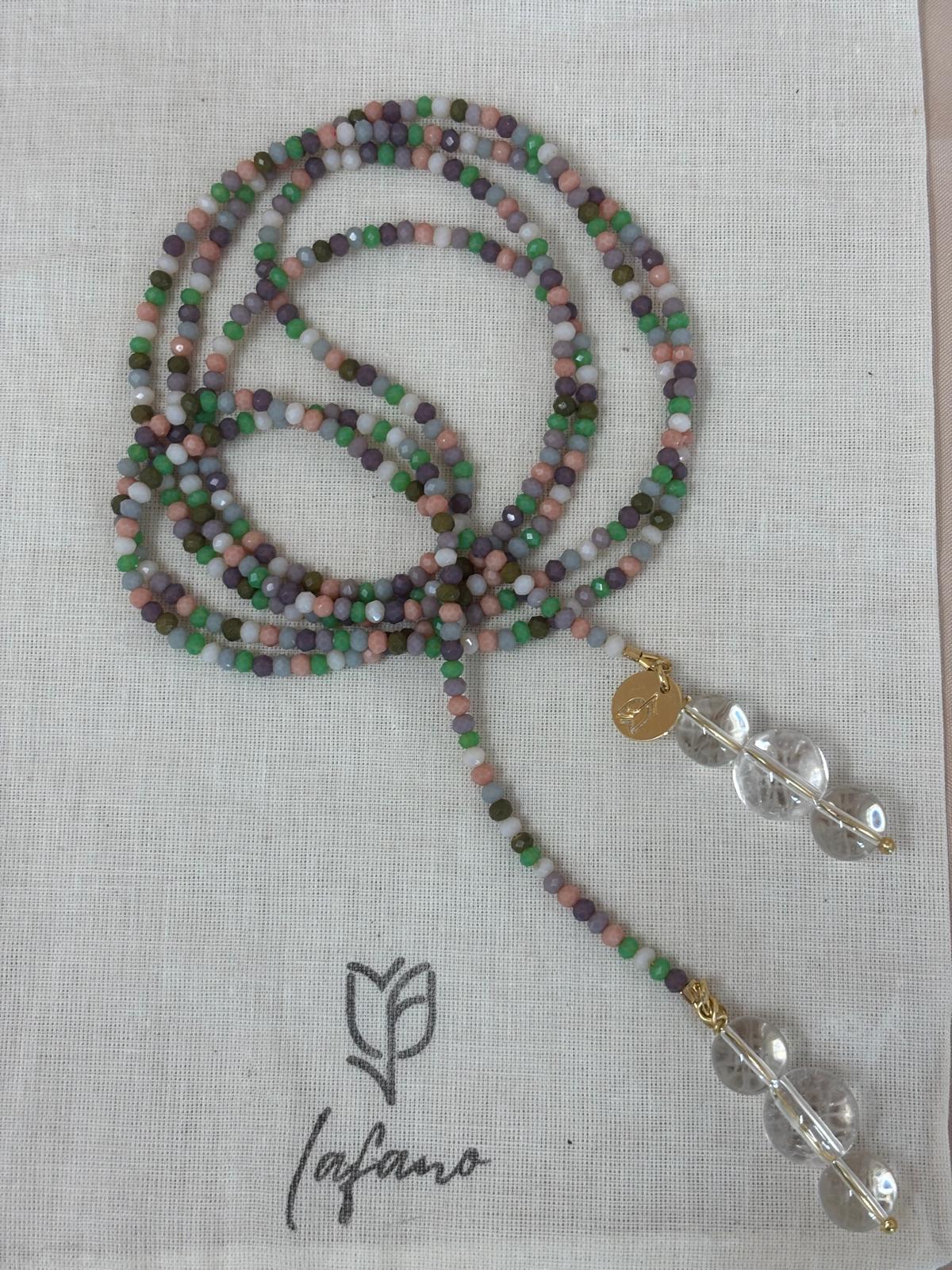 Pastels & Quartz Lariat