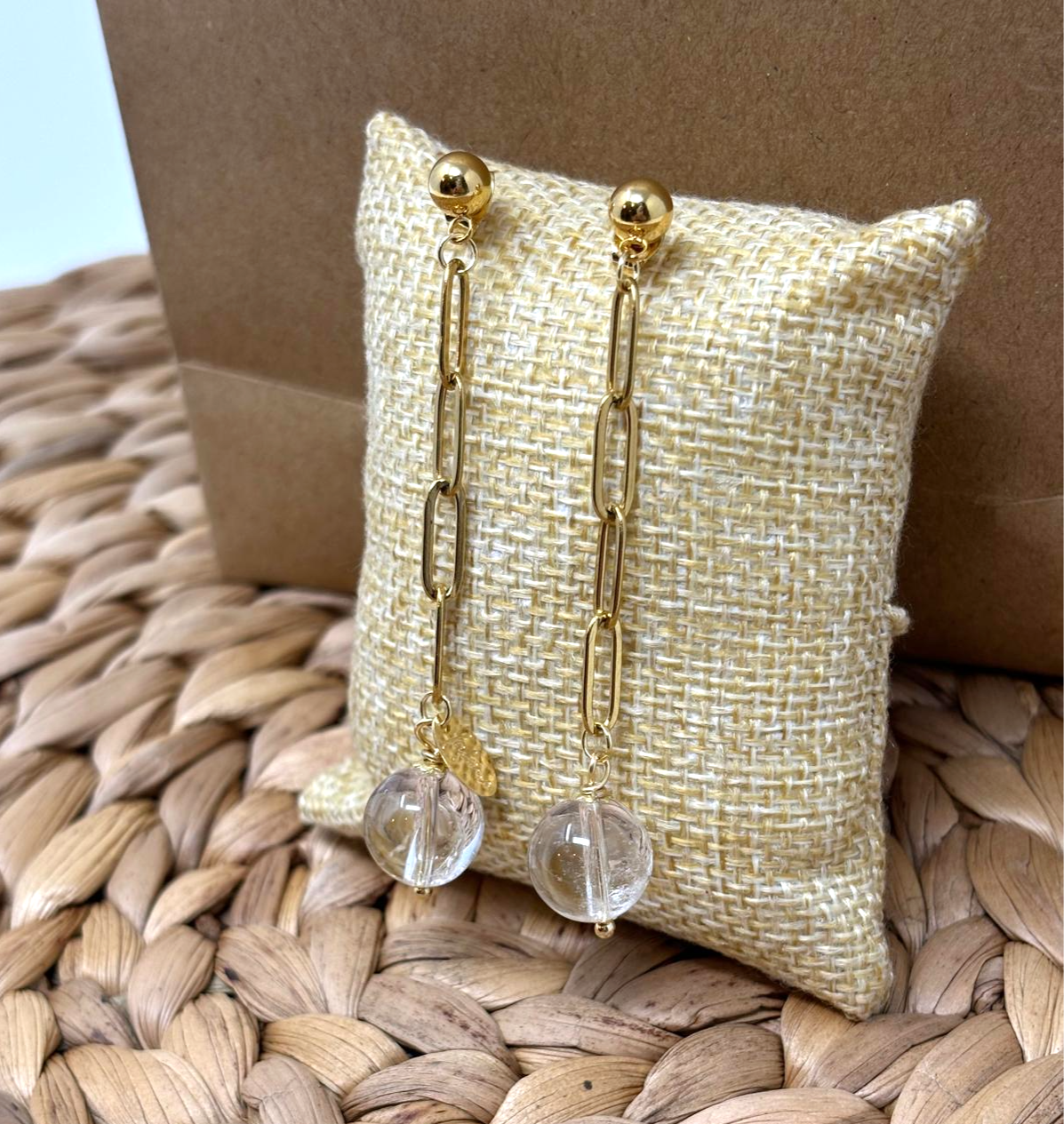 Quartz Crystal Dangle Earrings image 1