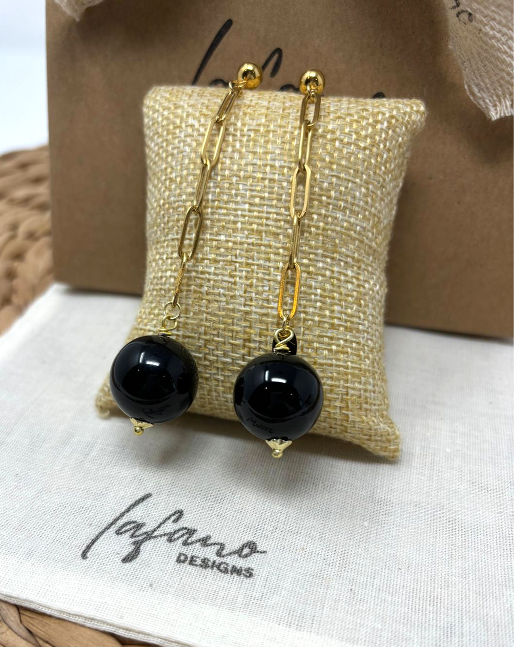 Onyx Dangle Earrings image 1