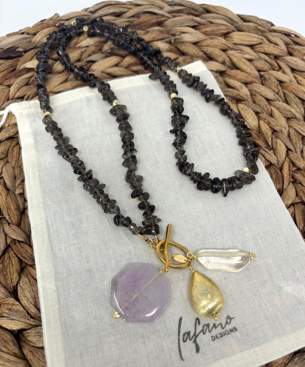 Smoky Charms Long Necklace image 0