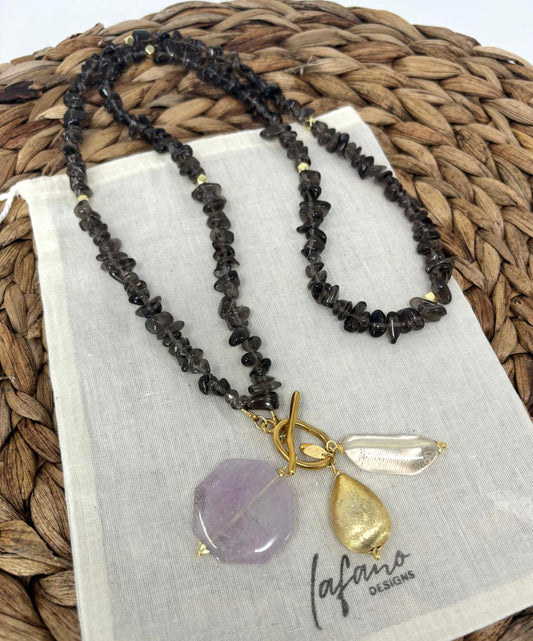 Smoky Charms Long Necklace image 0