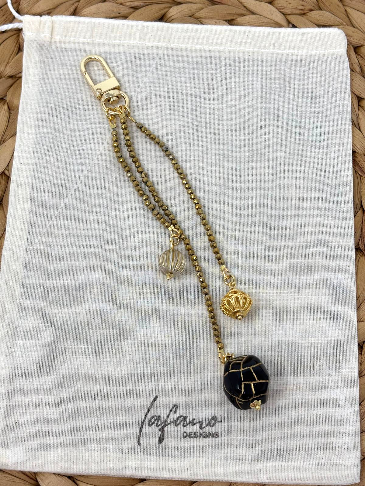 Gold Posh Bag Charm image 0