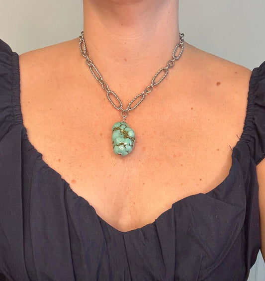 Catena Turquoise Silver Plated Necklace image 0